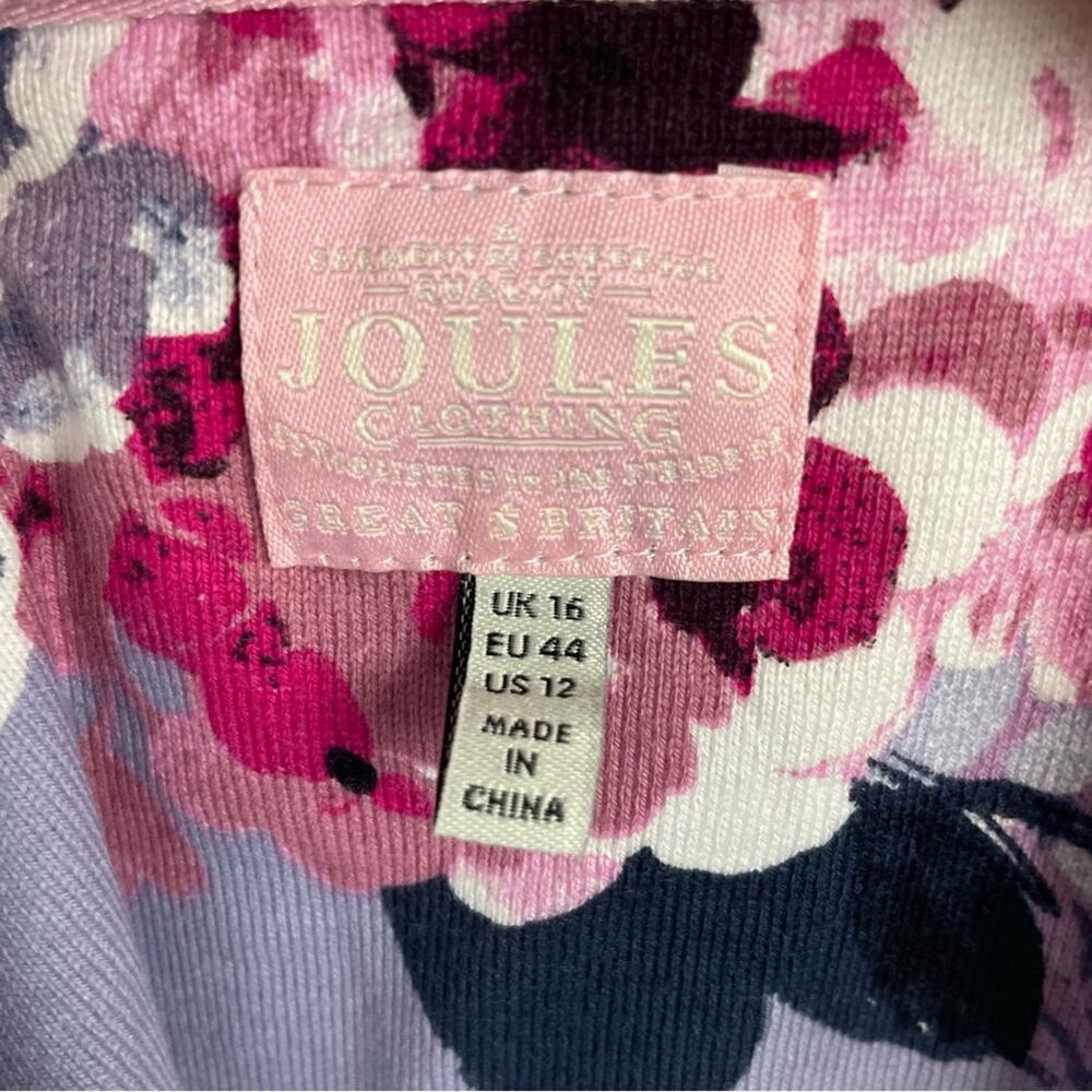 Joules Blue Gray Floral Knit Long Sleeve Top 12 - Picture 8 of 11